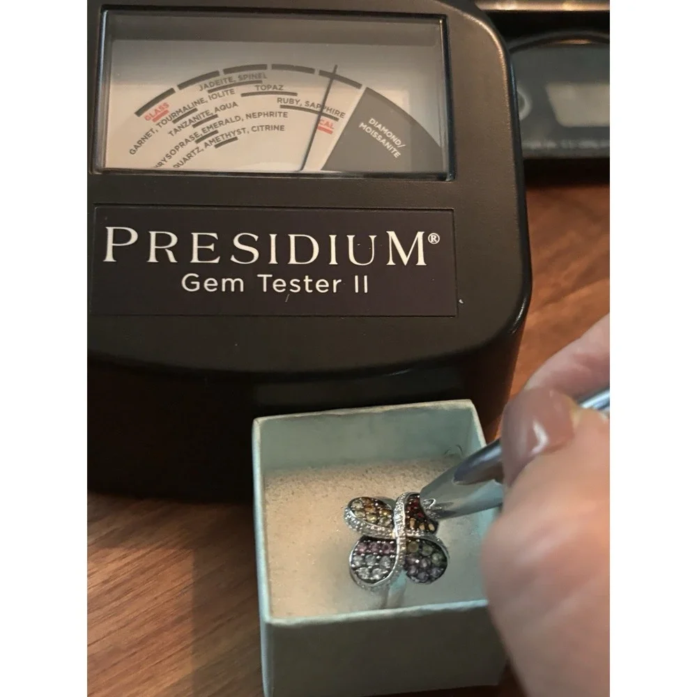 Sterling Silver Multi Gemstone Ring Size 7